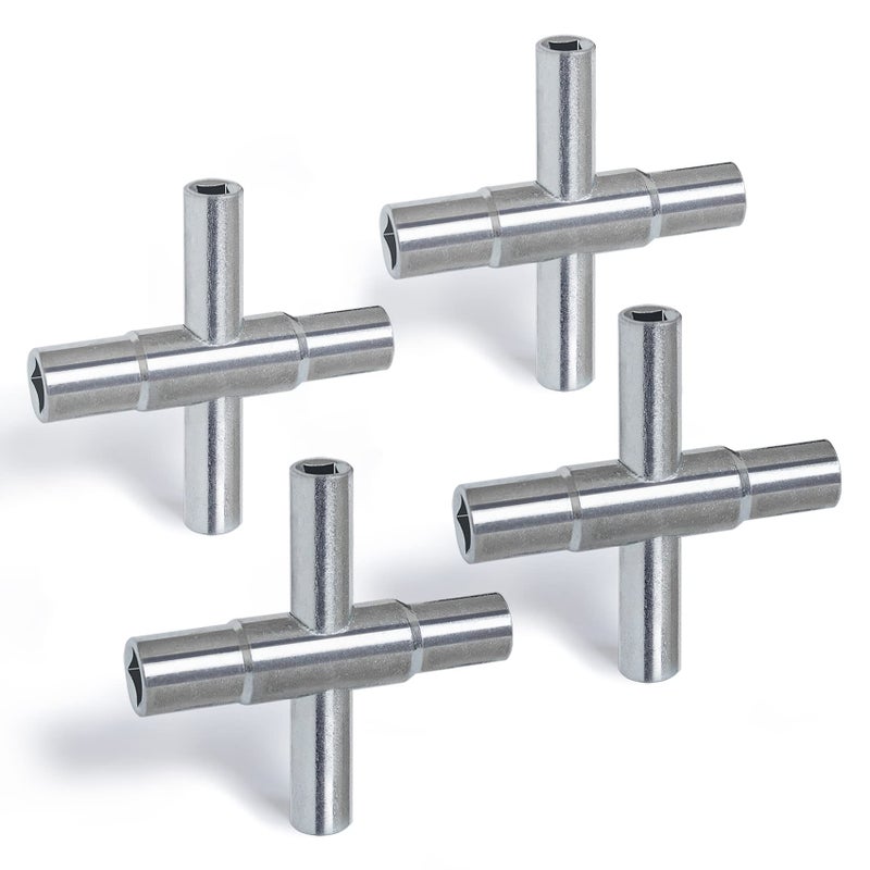 BearHut 4 Way Sillcock Key Wrench Set  1/4""  9/32""  5/16""  11/32"" Water Utility Key for Faucet  Spigots and Most Valves  4 Pack - Image 4